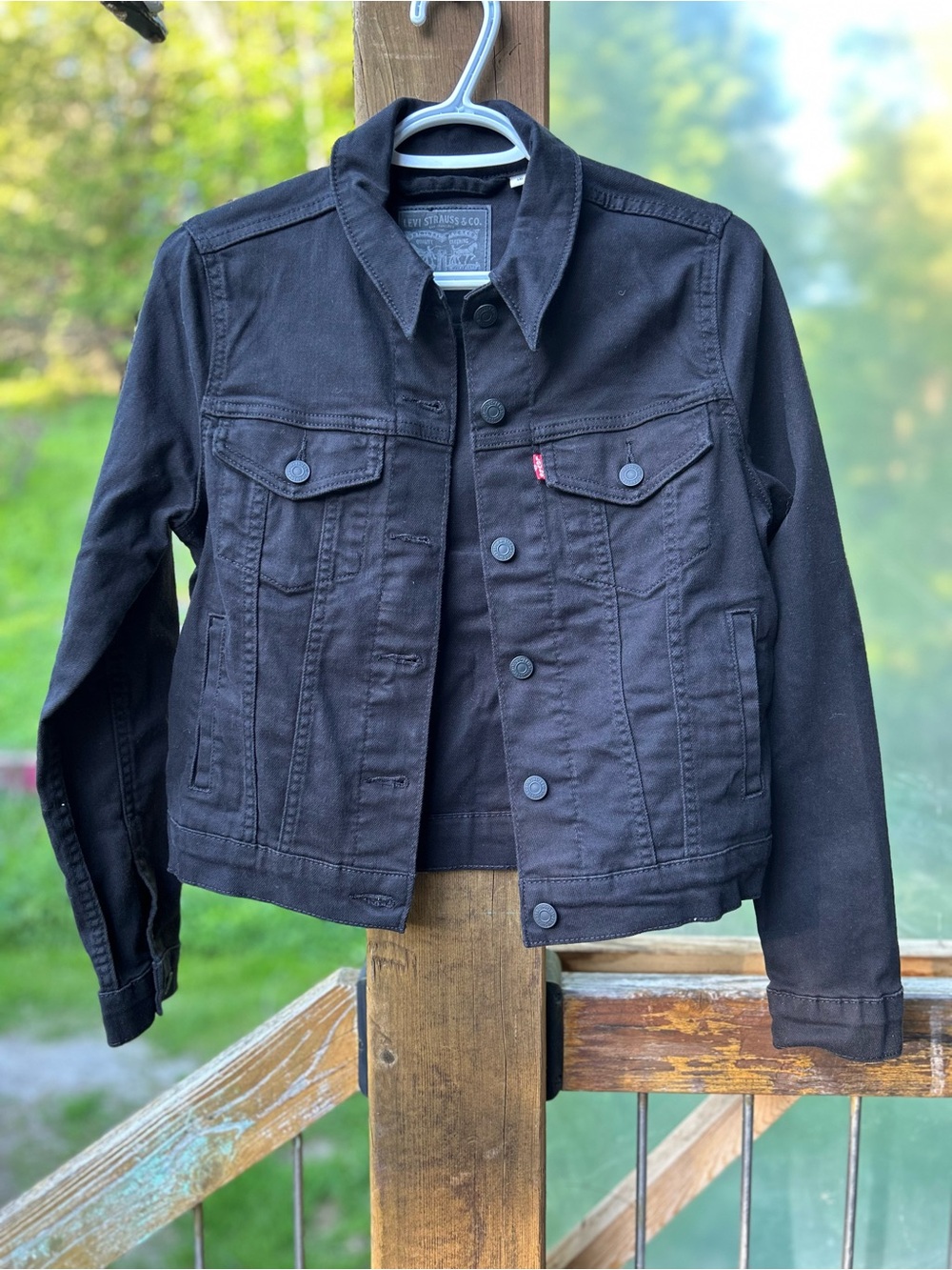 Levi's Black Denim Jacket with Red Tab